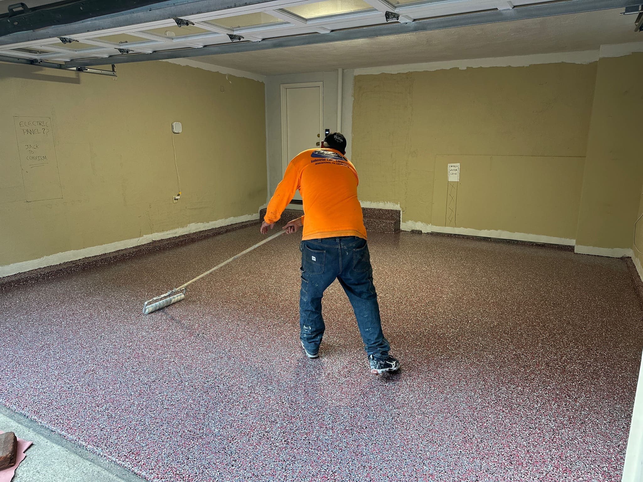 Two part clear coat epoxy applied, ready to walk on by day 3